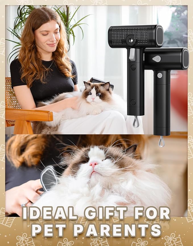 Pet Steam Brush for Indoor Cats & Dogs Grooming, Spray Hair Removal Comb for - Image 9
