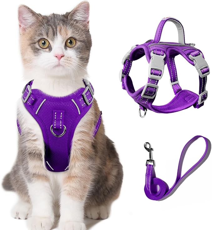 Cat Harness and Leash Set for Walking Escape Proof for Small Large cat Kitten by BARKBAY