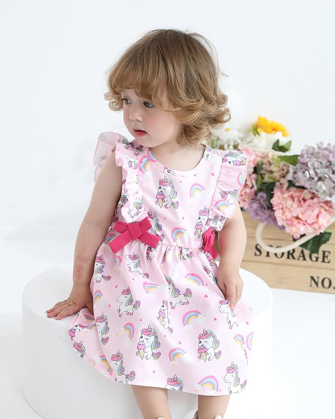 Mioglrie Baby Girl Dress Summer Girl Clothes Infant Outfits Newborn Ruffle - Image 2