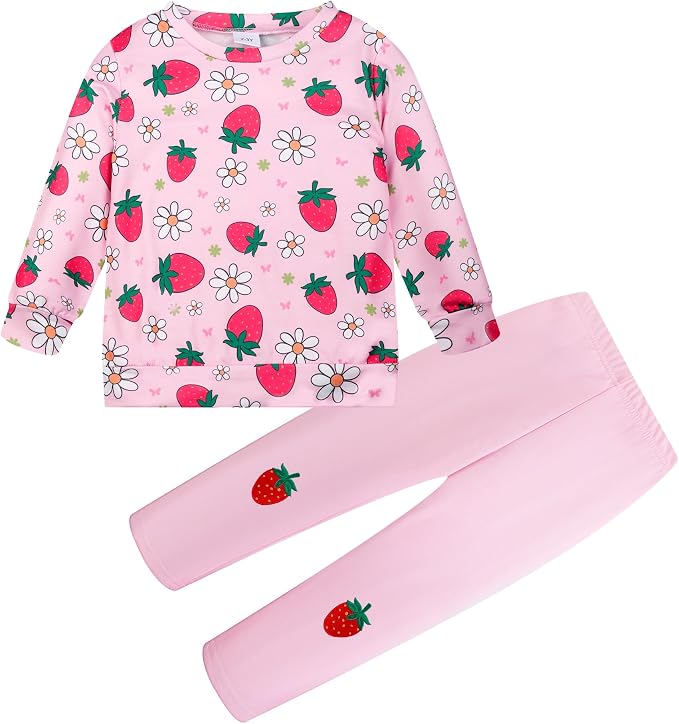 Little Girls Unicorn Outfits 2 Piece Kids Ruffle Sleeve Sweatshirt + Leggings by zarmfly