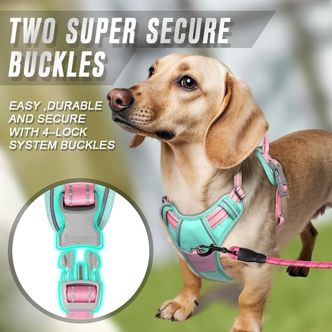 BARKBAY No Pull Dog Harness Front Clip Heavy Duty Reflective Easy Control Handle - Image 4