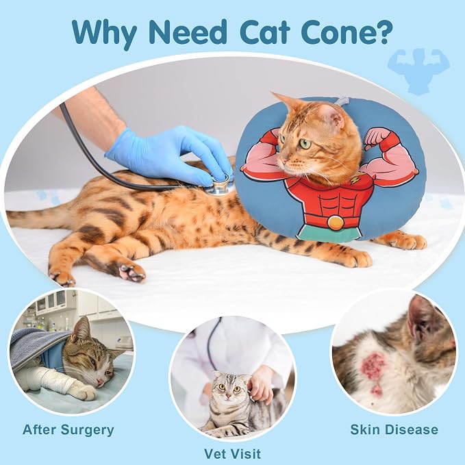BEAUTYZOO Cat Cone Collars Soft, Cat Recovery E Collars After Surgery to Stop - Image 2