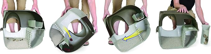 Omega Paw Elite Self Cleaning Roll 'n Clean Litter Box, Midnight Black - Image 6