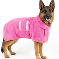 Dog Bathrobe, Super Absorbent for Small to Large Dogs, Rose Pink 2XL by Bienbee