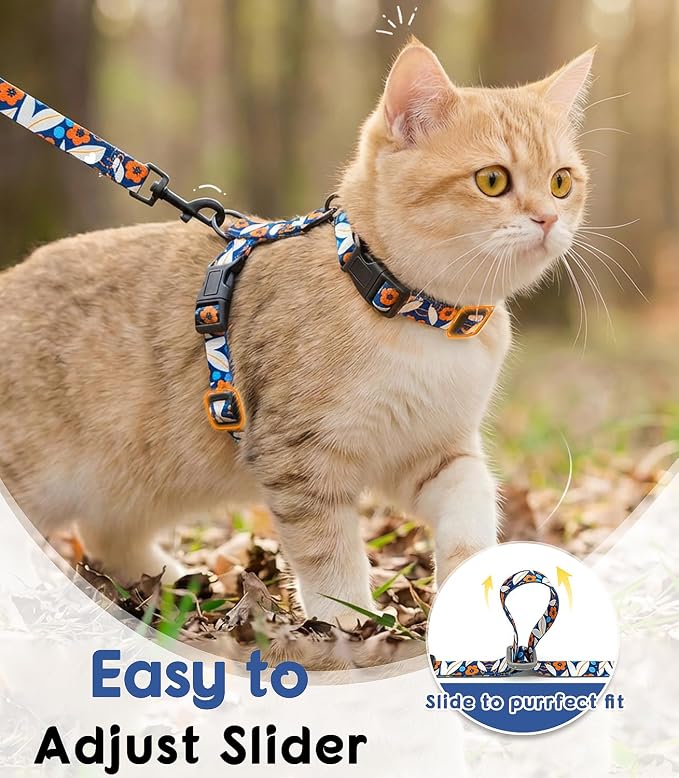Halypet 2-Pack Cat Harness and Leash Set, Escape Proof 3-in-1 Adjustable Harness - Image 7