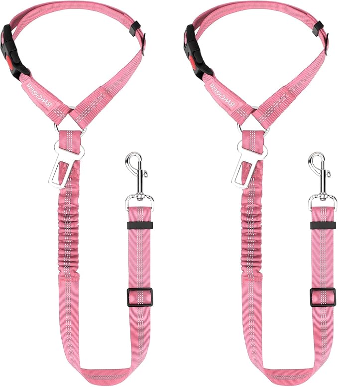 BWOGUE 2 Piece Dog Seat Belt for Car by BWOGUEPetHome