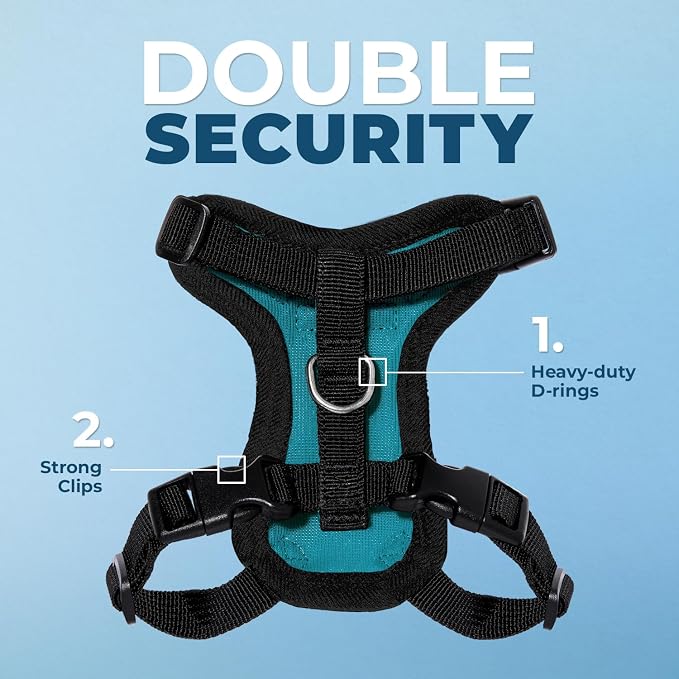 Voyager Escape-Proof Step-In Lock Cat Harness & 5ft Neoprene-Handle Leash Set - Image 2