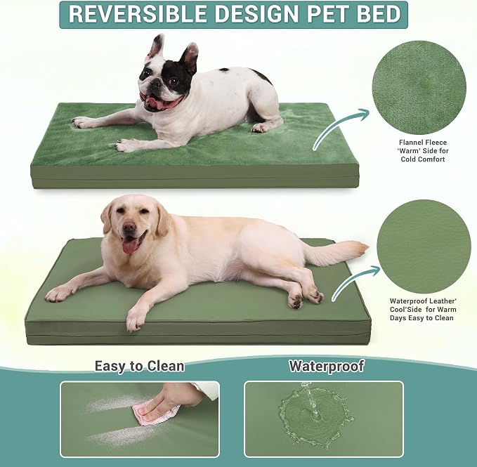 Outdoor Dog Beds Waterproof Washable, XXL Crate Pad 48 inch Extra Large Sized - Image 2