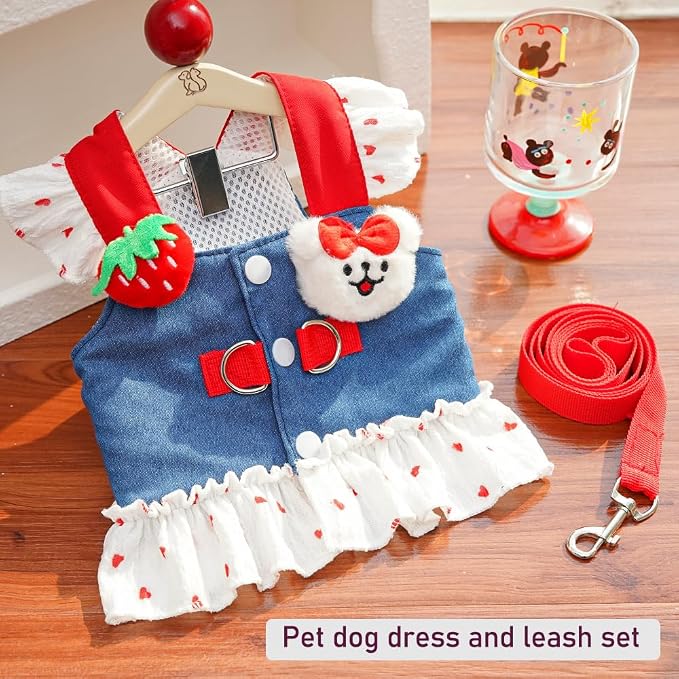 ANIAC Denim Dog Dress Harness - Image 3