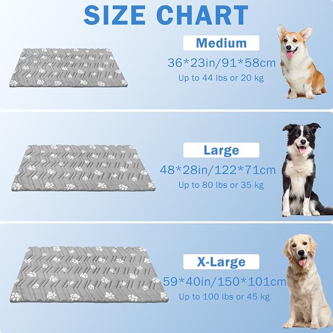 SCENEREAL Dog Cooling Mat for Crate, Thicken Self-Cooling Dog Pad Reversible - Image 6