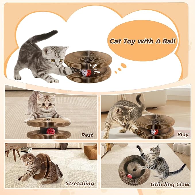 2PCS Interactive Cardboard Cat Toys, Cat Scratching Board - Image 6