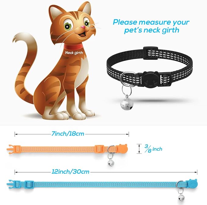 Upgraded Version 6 Pack Reflective Cat Collars - Image 6