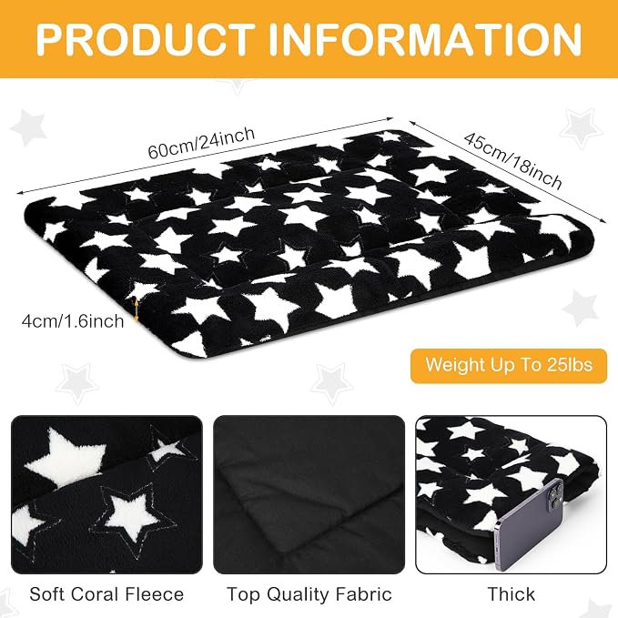 VitalCozy 4 Pcs Dog Crate Pads, Ultra Soft Warm Washable Anti-Slip Kennel Bed - Image 2