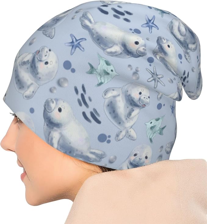 Beanie Hat Skull Cap Chemo Hat Slouchy Cap Headwear Stretch Knitted Hats - Image 7
