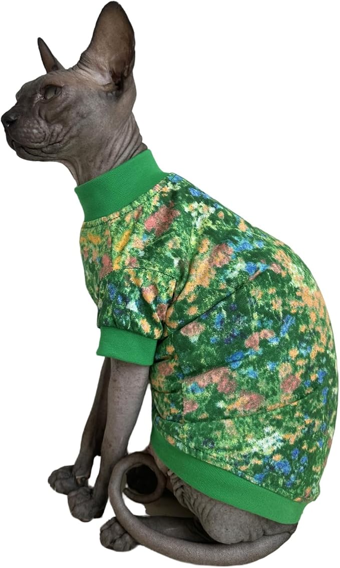 Limited Edition Sphynx Cat Cotton T-Shirts Hairless Cat Sweatshirt Pet Kitten - Image 5