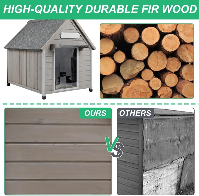 PetsCosset 30.5" L Outdoor Dog House - Image 5
