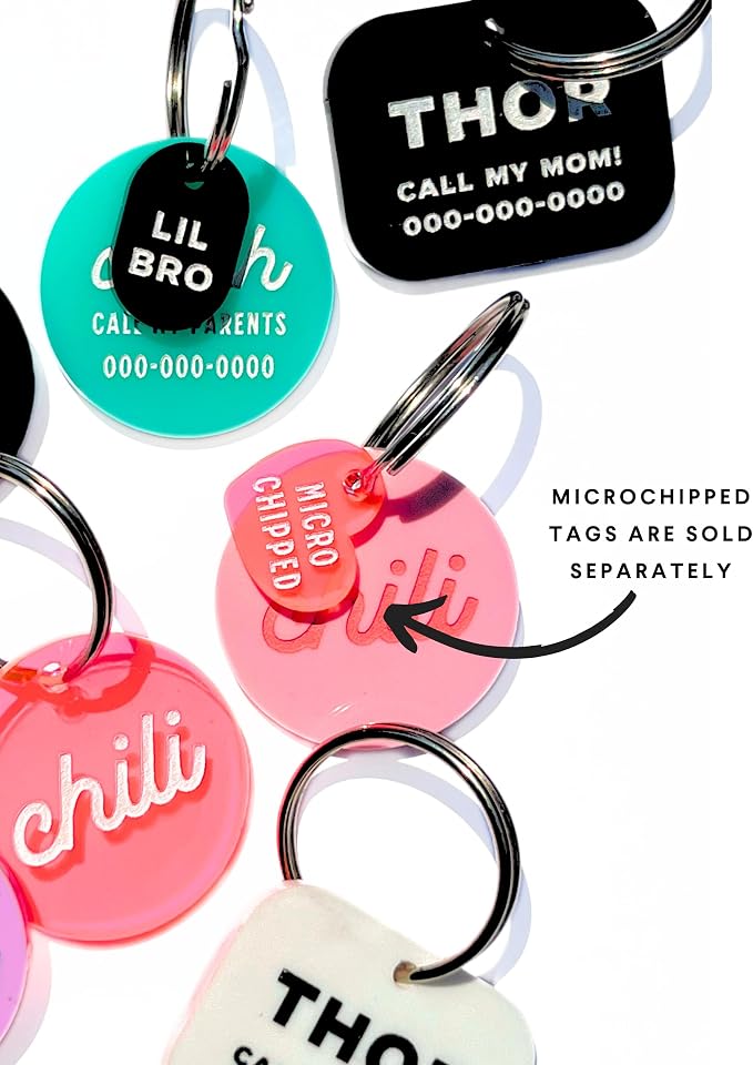 Personalized Pet ID Name Tag Charm – Custom Engraved Contact Information – - Image 9