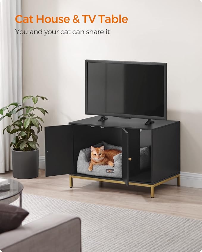 Feandrea Cat Litter Box Enclosure, Hidden Litter Box Furniture - Image 7