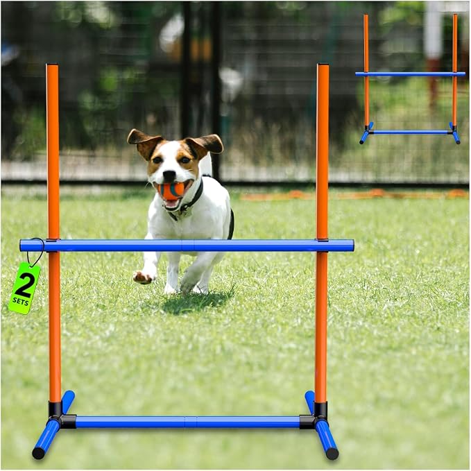 6 Set Dog Agility Jumps Hurdle Course Training Equipment, Indoor Outdoor - Image 4