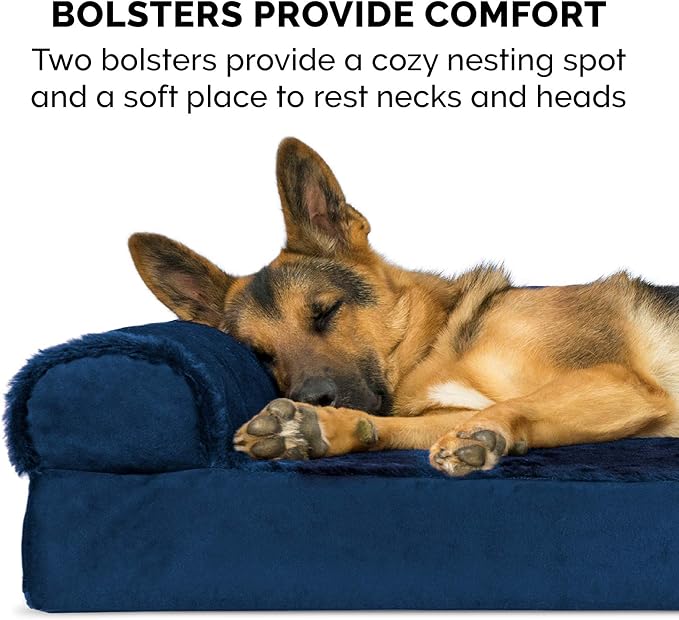 Furhaven Cooling Gel Dog Bed for Large Dogs w/ Removable Bolsters & Washable - Image 10