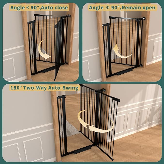 40.55" Tall, 61.61-69.48 Inch Wide, 1.37" Ultra Narrow Spacing Dog Pet Baby - Image 9