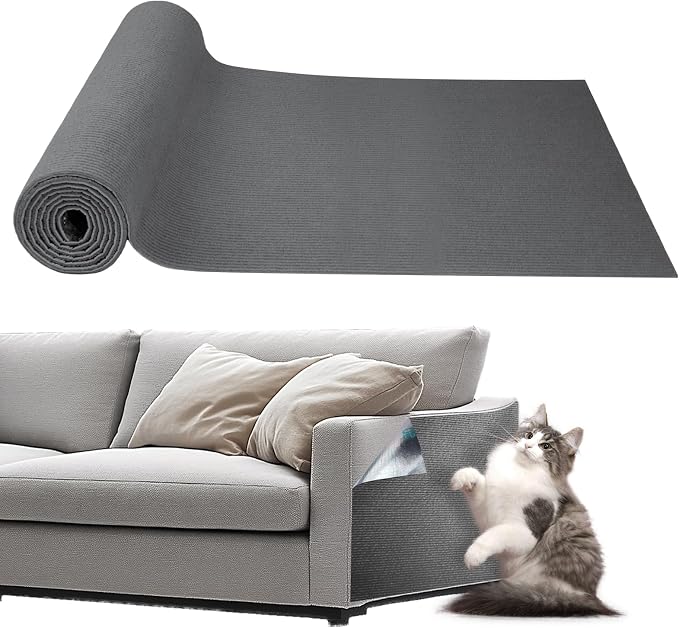 Cat Scratching Mat Self-Adhesive, 157.5'' x 15.8'' Trimmable Cat Scratch Pads by Storystore