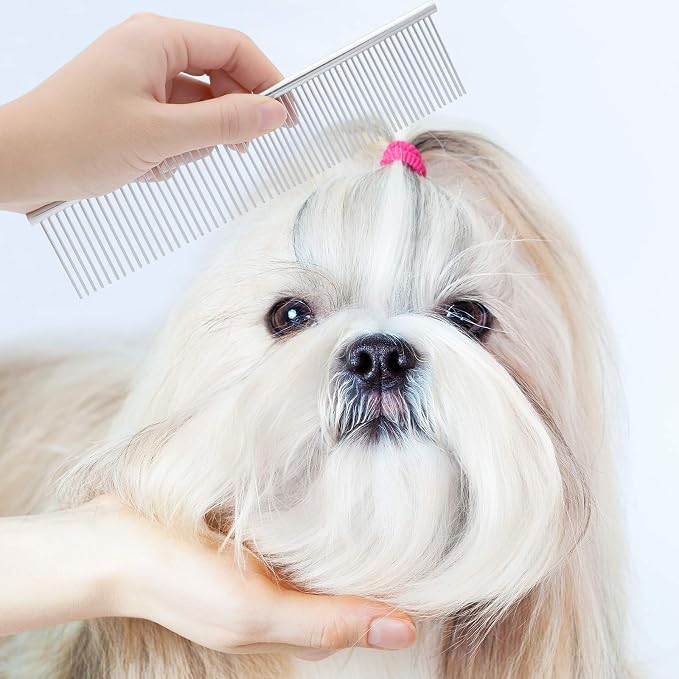 Pets Grooming Comb Kit for Small Dogs Puppies For Tear Stain Remover, 2-in-1 - Image 6