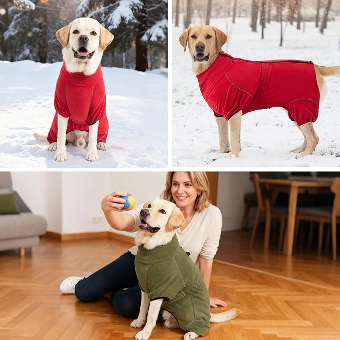 Mihachi Dog Snow Jacket Dog Coat Soft Fleece Pullover Pajamas, Pet Windproof - Image 7