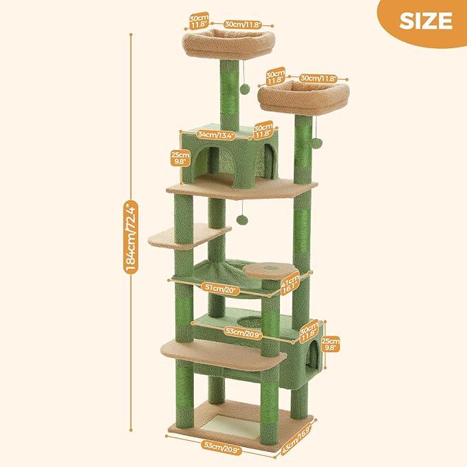 PAWZ Road Large 72 Inches Cat Tree and Tower - Image 3