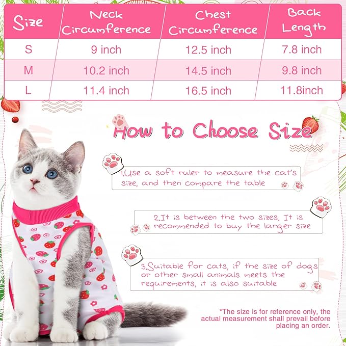 Nuanchu 3 Pieces Cat Recovery Suit Kitten Recovery Suit E-Collar Alternative - Image 2