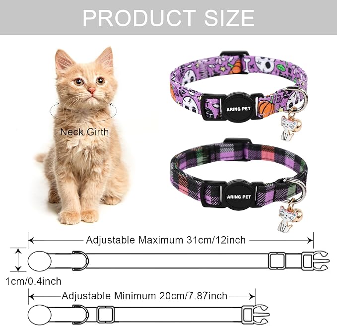 ARING PET 2 Pack Cat Collars-Cute Cat Collar Breakaway - Image 5