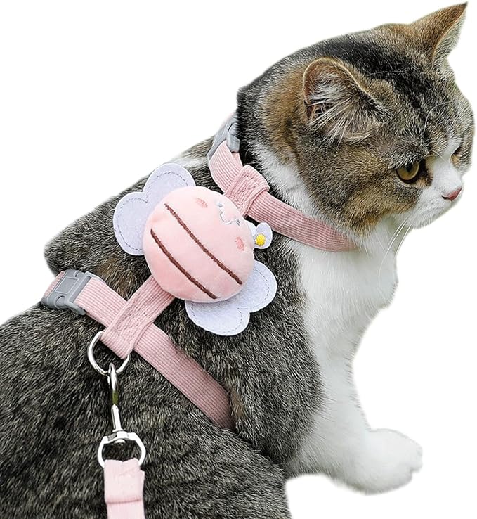 Cat Harness and Leash Set for Outdoor Travel Walking Escape Proof Soft Safe by WELLYUK