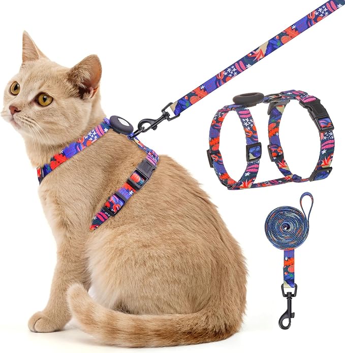 SCENEREAL Adjustable Cat Harness and Leash Set by SCENEREAL