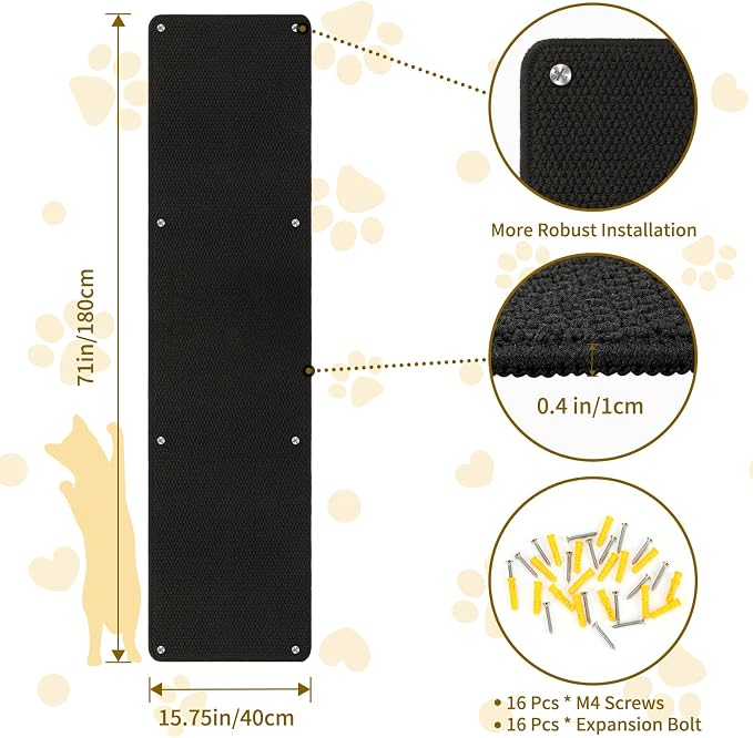 FHTONGE 71x15.8 Thickened Cat Wall Climbing Carpet - Image 2