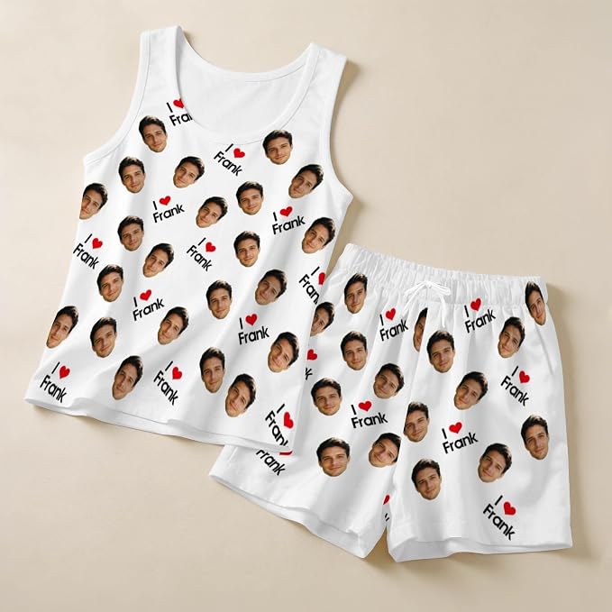 Custom Short Pajamas Set with Photo, Personalized Pajamas - Image 8