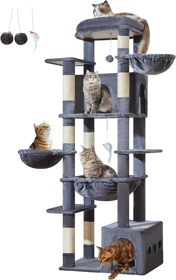 Taoqimiao 72 Inch Cat Tree, XXL Cat Tower - Image 9