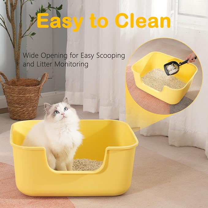 Large Cat Litter Box with High Sides, Cat Boxes - Image 5