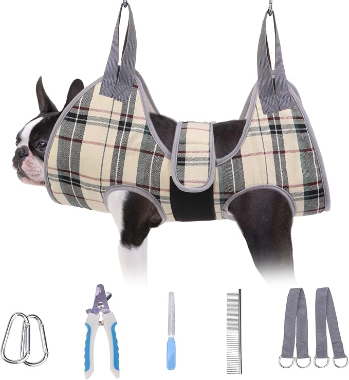 BEAUTYZOO Dog Grooming Hammock for Small Dogs Cat- Dog Sling for Nail by BEAUTYZOO