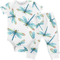 Baby Clothes Set Infant Bodysuits Pants Sets 0-24M by KICPOAY