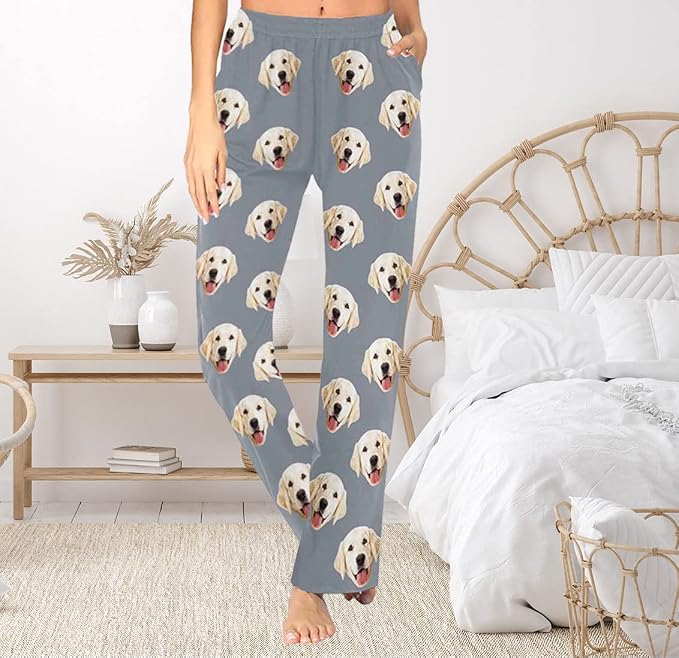 Custom Face Pajamas Pants Personalized Sleepwear Bottoms - Image 5