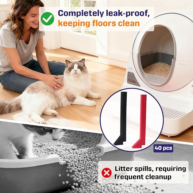 40 Packs Foams Compatible with Els Pet Litter Box, Precise Cut Seal Cat Litter - Image 5