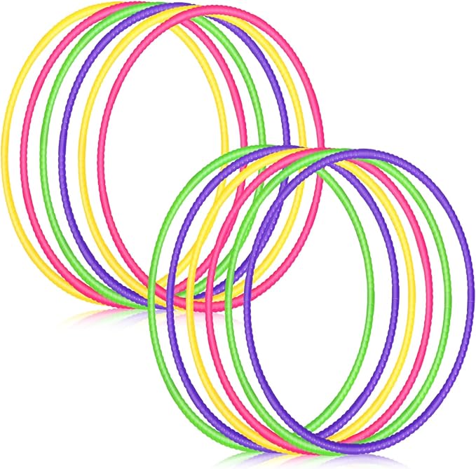 Sratte 12 Pcs Toy Hoop for Kid Detachable Adjustable Toy Hoop Colored Hoop by Sratte