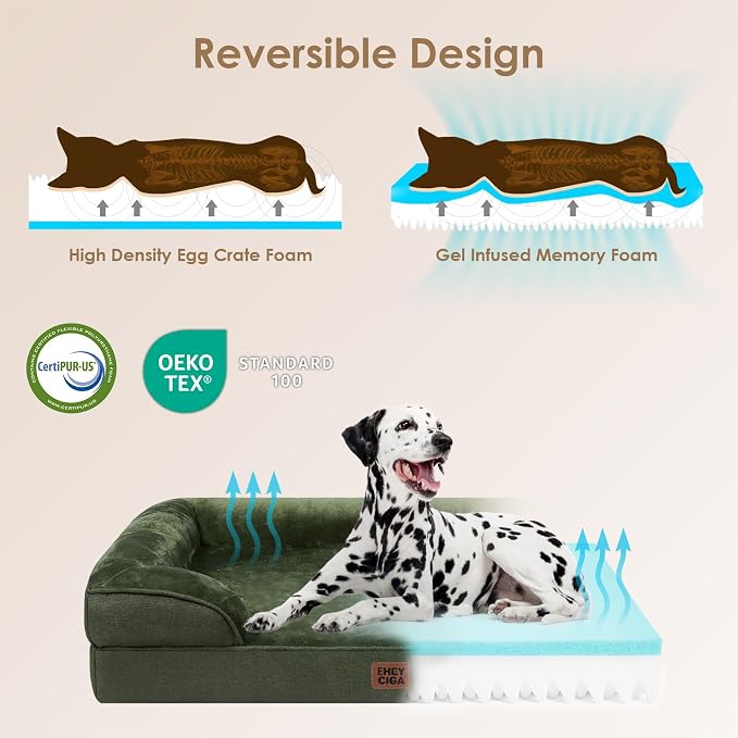 EHEYCIGA Orthopedic Dog Beds for Large Dogs, Waterproof Memory Foam Large Dog - Image 4