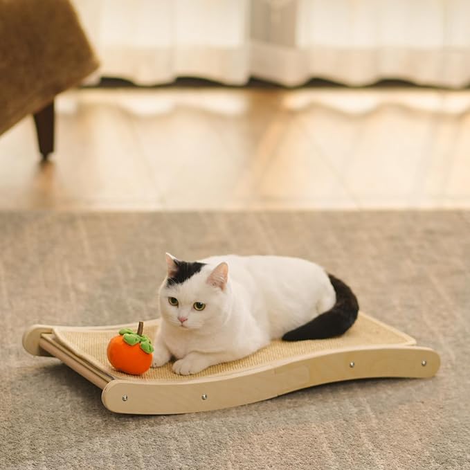 PETKARAY Sisal Cat Scratching Board, Curved Sisal Cat Scratcher, Large Indoor - Image 8