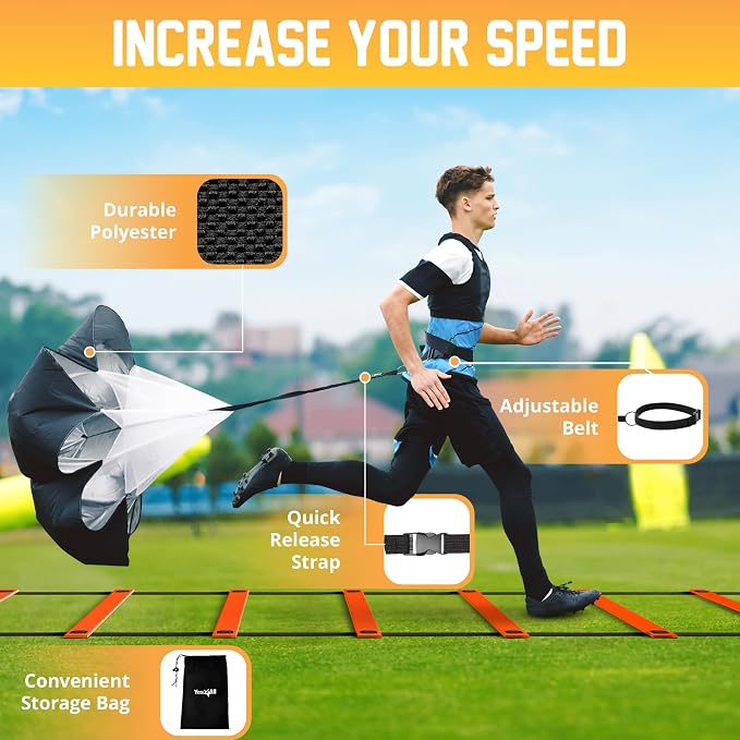 Yes4All Agility Ladder Speed Training Equipment Set - Image 3