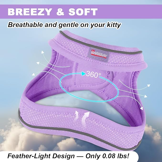 Cat Harness and Leash Set, Escape Proof Kitten Harness, Step in Adjustable Soft - Image 3