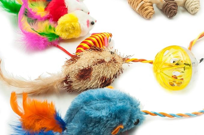 Fashion's Talk Mouse Cat Toys Mixed Bag 27 Assorted Mice Toy - Image 4