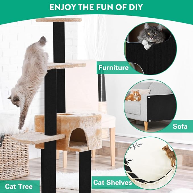 Cat Scratch Couch Furniture Protector, Trimmable Self-Adhesive Cat Scratch - Image 6