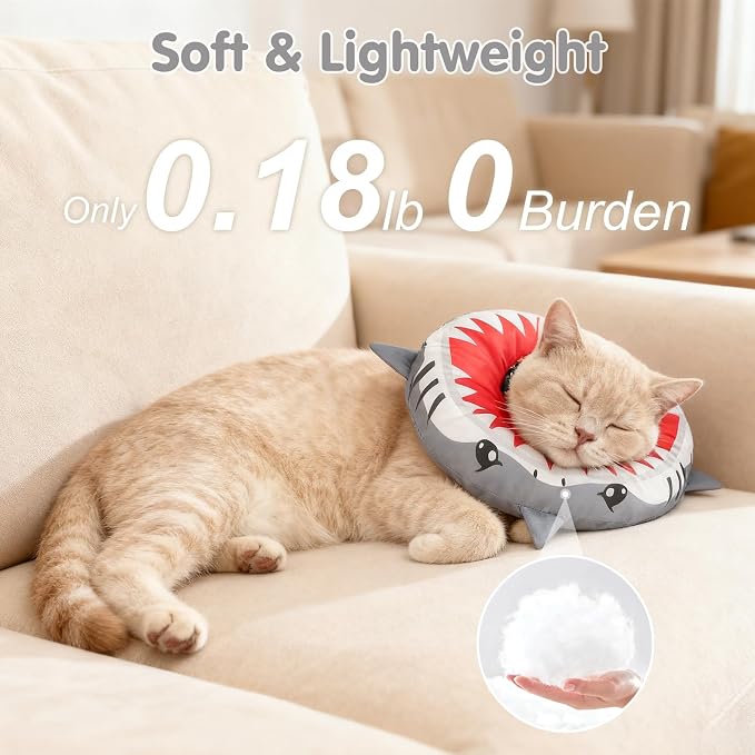 BEAUTYZOO Cat Cone Collar Soft, Cat Donut Recovery Collar after Surgery to Stop - Image 3