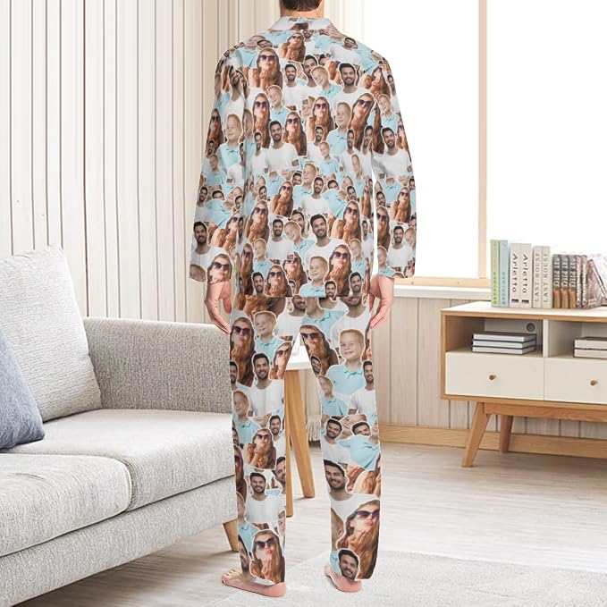 Custom Face Pajamas for Women Men, Personalized Dog Cat Pet Pajamas Set - Image 5